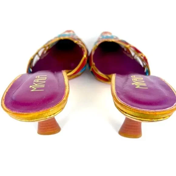 Mikäla Shoes Heels Slides Leather - Picture 2 of 9